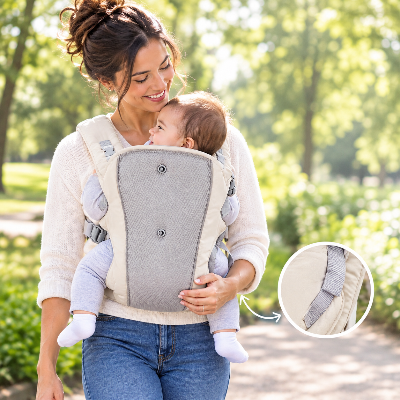 porte bebe physiologique ventral et dorsal praticite et confort
