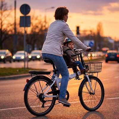 Porte bebe velo sécurisé pour la route