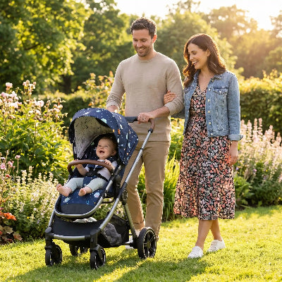 promenade familiale reussit avec par soleil pour poussette