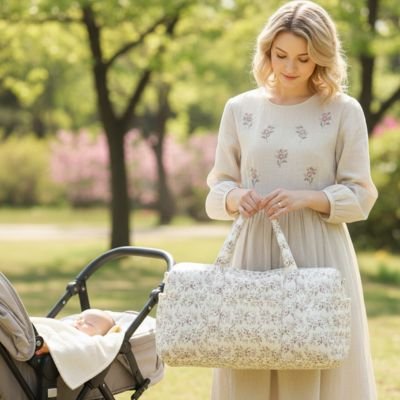 Sac a langer maman sereine en promenade
